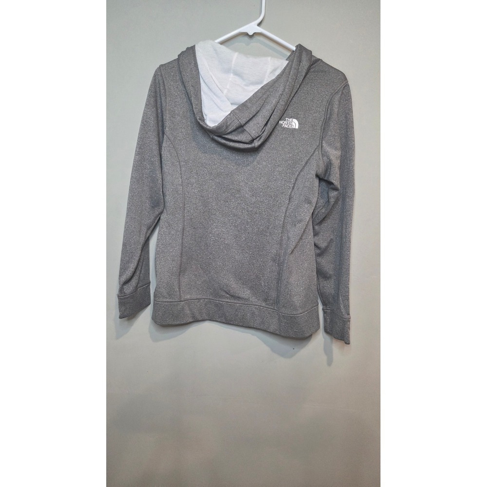 The North Face Hoodie Sweatshirt Womens Small Gray White Graphic Logo Pullover - Picture 6 of 6
